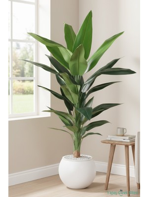 Yapay Çiçek Sitesi Plastik Küre Saksıda Yapay Starliçe Bitkisi 87 cm