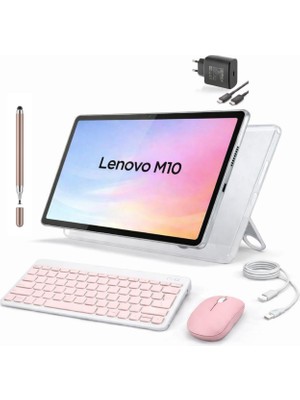 Lenovo Tab M10 4gb 128GB 10.1" Tablet+Kılıf+Klavye+Mouse+Şarj Başlığı (Kalem Hediyeli)