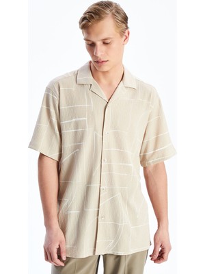 Lc Waikiki Yeni Sezon Regular Fit Kısa Kollu Desenli Erkek Gömlek