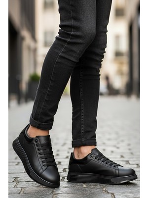 Cap 2044 Erkek Klasik Sneaker Siyah