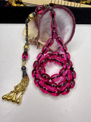 İskenderun Tesbih Iskenderun Tespih Aykırı Renk Ağır Pirinç Püsküllü Ateş Kehribar Tesbih