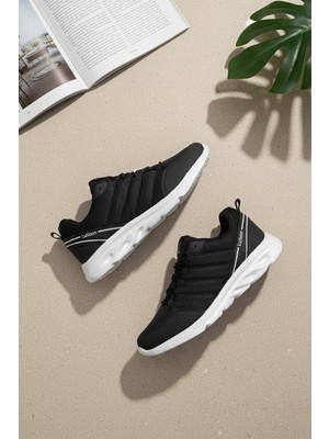 Ayakkabı Fuarı Elit ASPRT4138 Erkek Klasik Sneaker Siyah - Beyaz