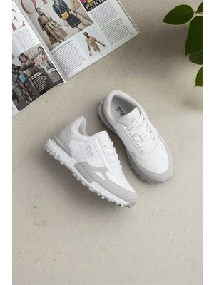 Ayakkabı Fuarı Elit IKZ8089 Erkek Klasik Sneaker Beyaz