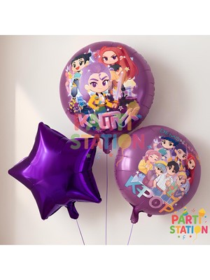 Parti Station K-Pop Temalı Balon Seti 3 Parça