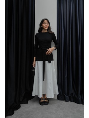 Havoş Siyah Bağlama Detaylı Elbise