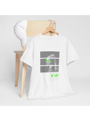 HAPPYDRESSSTORE 1. Sınıf Beyaz Sıfır Yaka Özel Baskılı Tişört