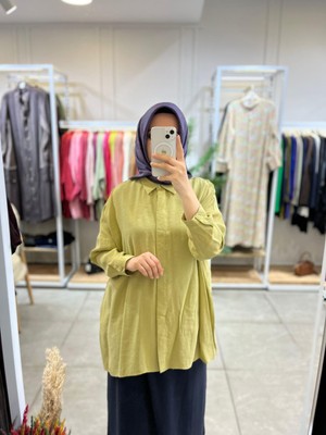 Nuss 3001 Oversize Düğmeli Gömlek Olive