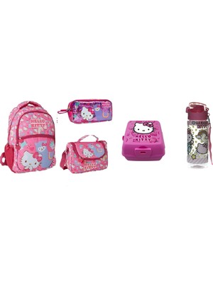 Hello Kitty Okul Çantası Seti (5 Parça)