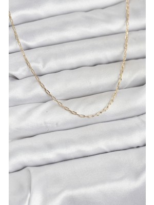 Tp Buğz cm 14K Gold Renk Ataç Zincir Model 60 cm Kadın Kolye