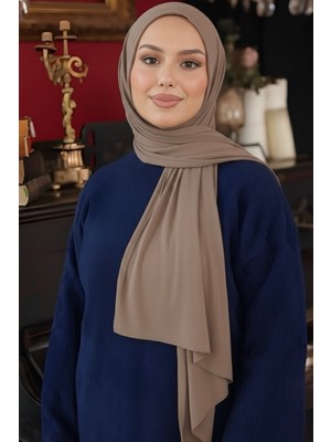 İmaj Butik Koyuv Vizon Helen Önü Süngerli Pratik Penye Şal