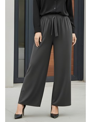 İmaj Butik Füme Bol Paça Sandy Pantolon