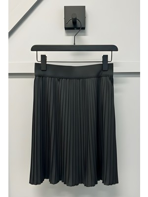 İmaj Butik Siyah Lastikli Tunik Içini Uzatan Etek Içlik