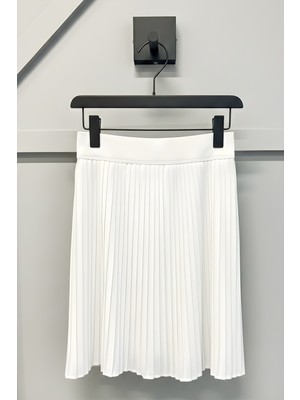 İmaj Butik Beyaz Lastikli Tunik Içini Uzatan Etek Içlik