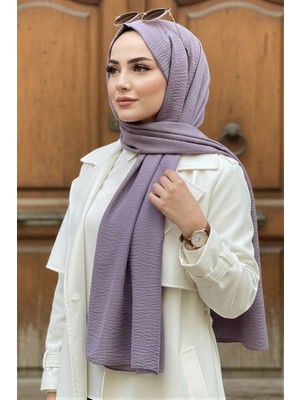 İmaj Butik Lila Pamuklu Caz Şal