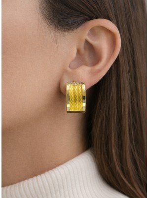 Kızılay Kuyumcusu 14 Ayar Altın Trabzon Hasırı Küpe 2.50GR KPE8631