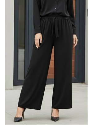 İmaj Butik Siyah Bol Paça Sandy Pantolon
