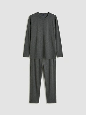 LC Waikiki Lcw Limitless Gri Kolay Giyilebilir Çıtçıtlı Erkek Pijama Takımı