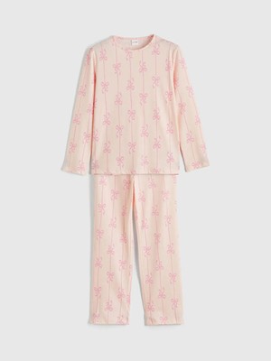 LC Waikiki Lcw Kids Pembe Fiyonk Baskılı Kız Çocuk Pijama Takım