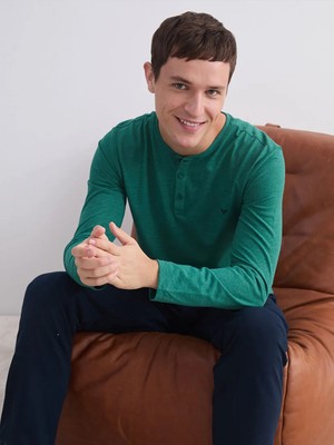 LC Waikiki Lc Waıkıkı Sarı Bisiklet Yaka Erkek Pijama Takımı