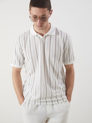 Lc Waikiki Yeni Sezon Polo Yaka Çizgili Erkek Tişört