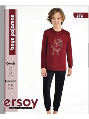 Ersoy 519U Erkek Çocuk Uzun Kollu Pijama Takımı