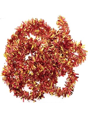 Tp Buğz Kırmızı Altın Renk Garland Çift Renk Sim Süs