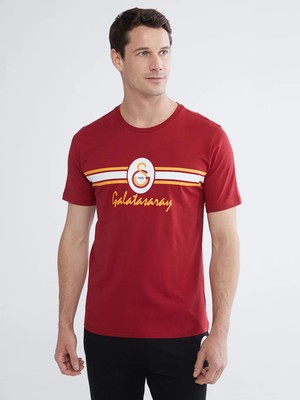 LC Waikiki Lc Waıkıkı Kırmızı Standart Kalıp Galatasaray Baskılı Erkek Pijama Takım
