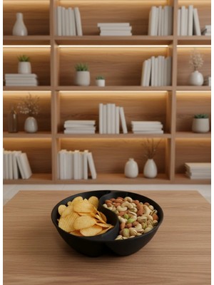 Tp Buğz Siyah Çerezlik Kase Seti 4 Adet 3X12 cm