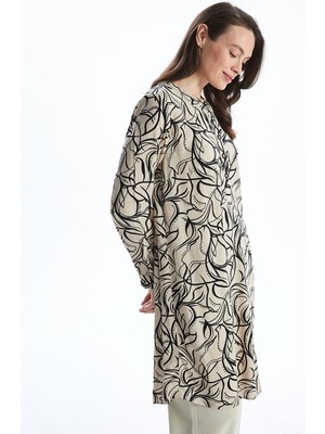Lc Waikiki Yeni Sezon Hakim Yaka Desenli Kadın Tunik