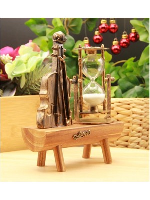 Tp Buğz Dekoratif Keman Tasarımlı Kum Saati