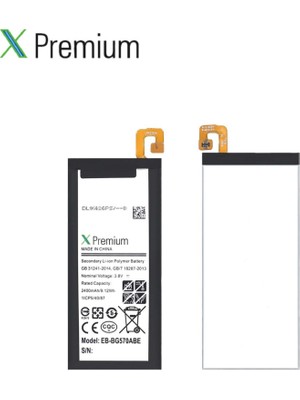 Tp Samsung J5 Prime SM-G570 Batarya Xpremium Pil Süper Yüksek Kalite 2500 Mah