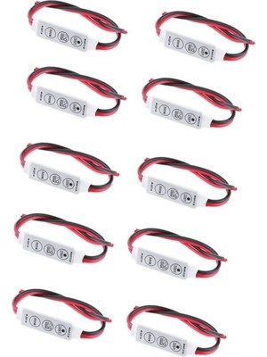 Özgürce 10 Adet Hafızalı Çok Fonksiyonlu Şerit LED Dimmer Kontrol Modülü 5V-24V
