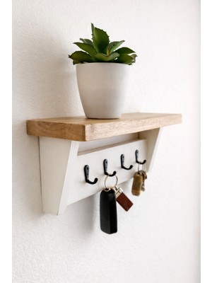 Efem Dekor Alı Ahşap Anahtarlık Hol Antre Askılık Duvar Portmanto Askılığı Elbise