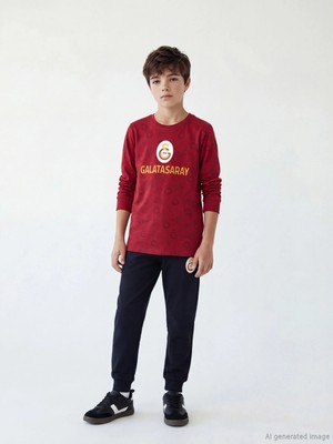 LC Waikiki Lcw Kids Kırmızı Galatasaray Baskılı Erkek Çocuk Pijama Takım