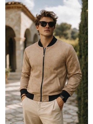 Comstar Erkek Premium Comfort Basic Nubuk Süet Kahve Ceket