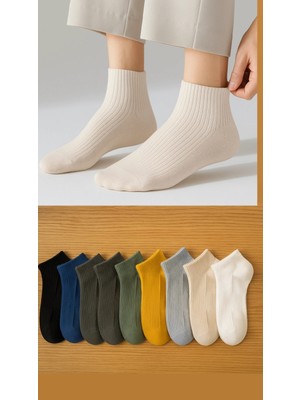 8 Çift Unısex Çizgili Renkli Derbi Spor Çorap