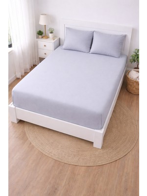 Madame Home Ranforce Çift Kişilik Lastikli Çarşaf Takımı %100 Pamuk 160X200 & 180X200 +30 cm Köşe Derinliği 2 Yastık Kılıfı
