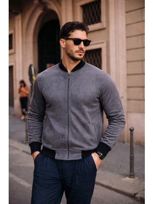 Comstar Erkek Relax Fit Füme Süet Nubuk Ceket