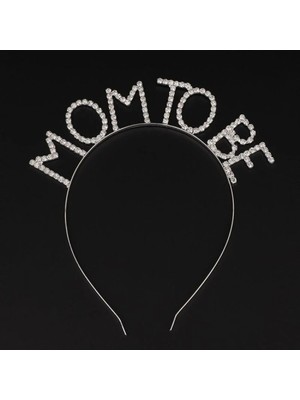 Herşeytrend Kristal Taşlı Gümüş Renk Mom To Be Tacı Anne Tacı