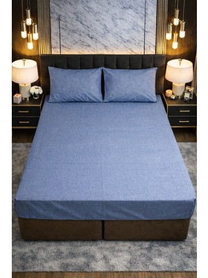 Madame Home Ranforce Çift Kişilik Lastikli Çarşaf Takımı %100 Pamuk 160X200 & 180X200 +30 cm Köşe Derinliği 2 Yastık Kılıfı