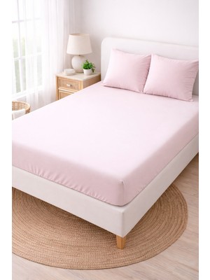 Madame Home Ranforce Çift Kişilik Lastikli Çarşaf Takımı %100 Pamuk 160X200 & 180X200 +30 cm Köşe Derinliği 2 Yastık Kılıfı