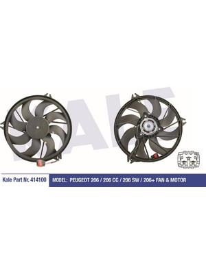 Kale FAN MOTORU DAVLUMBAZLI 414100 P206 P206+