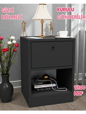 Kili Gizli Bölmeli Komodin,mdf,kurulu Gönderilir,montaj Gerekmez