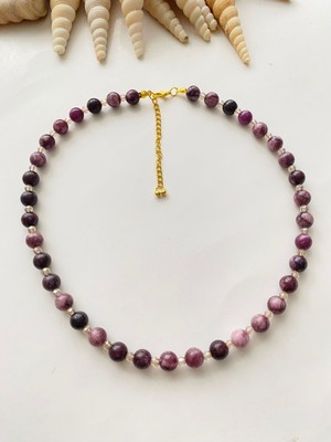 Likesun Ametist Doğaltaşlı Kolye