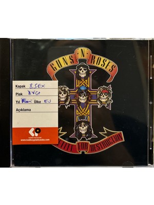 Kadıköy Plak Kulübü Dikkat CD !!! Guns N' Roses – Appetite For Destruction CD