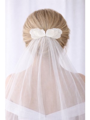 Seramik Yaprak Desenli Gelin Saç Aksesuarı Söz,nişan,nikah Topuz Tokası 2 Adet