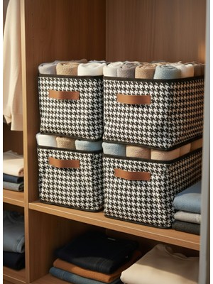 Handyol 4 Adet Çelik Dolap Içi ve Raf Düzenleyici 45X25X20 Katlanabilir Kıyafet Organizeri