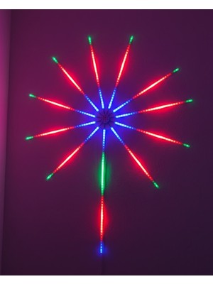 Marsilyan Akıllı Rgb LED Havaai Fişek Duvar Lambası Kumandalı ve Uygulama Kontrollü