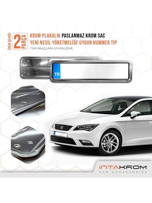 Özgürce Krom Plakalık Hummer Tip Seat Leon 2'li Set, Şık ve Dayanıklı Tasarım