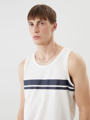 Lc Waikiki Yeni Sezon Bisiklet Yaka Baskılı Erkek Kolsuz Tişört